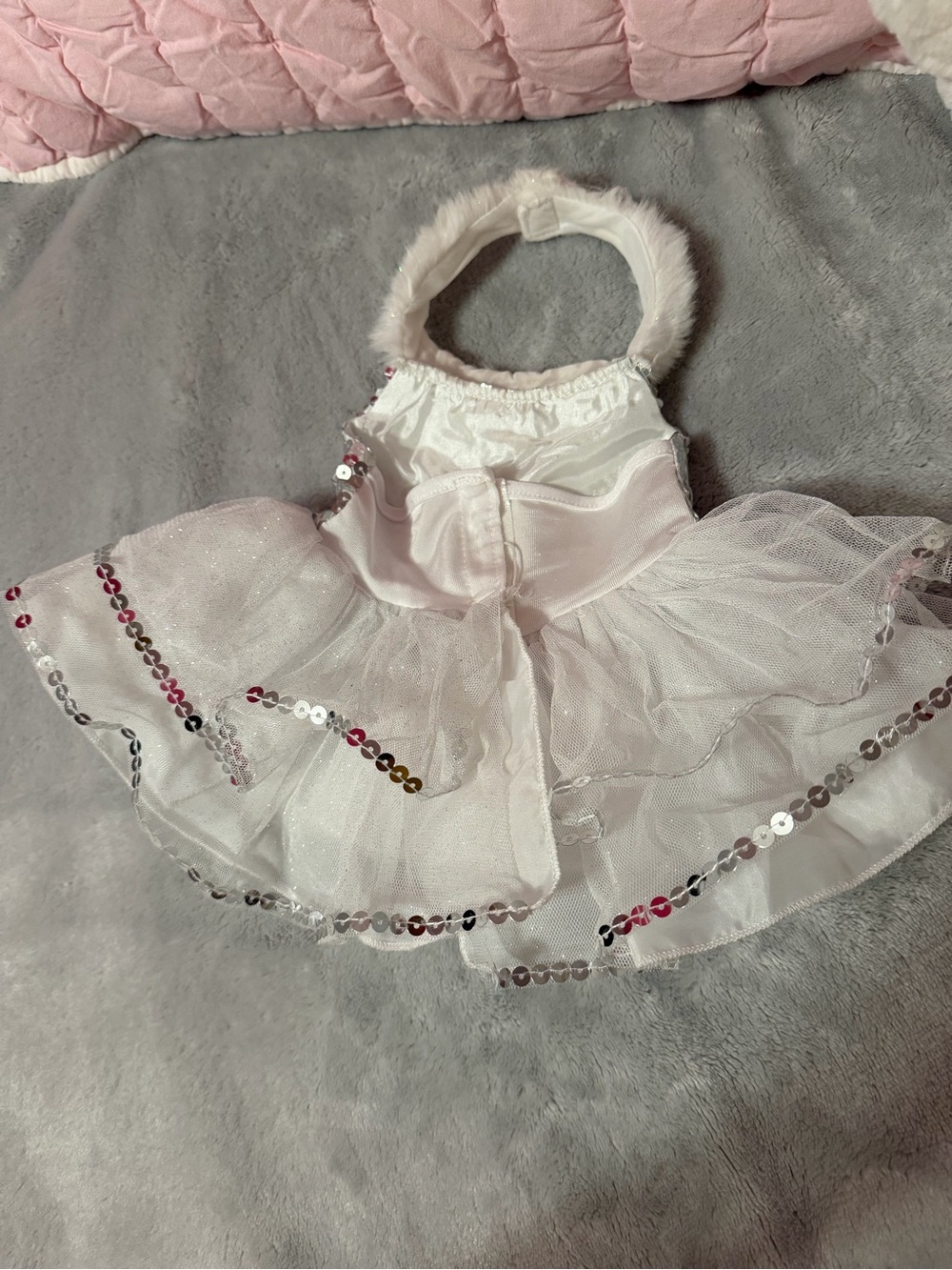 Build a Bear Dress White Sequin - Picture 2 of 5